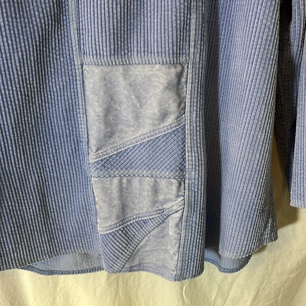 J Jill Blue Corduroy Button-Up Shirt - Picture 6 of 6